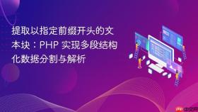 提取以指定前缀开头的文本块:PHP 实现多段结构化数据分割与解析