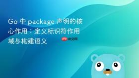 Go 中 package 声明的核心作用:定义标识符作用域与构建语义
