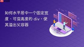 如何水平居中一个固定宽度、可变高度的 div，使其溢出父容器