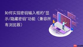如何实现密码输入框的“显示/隐藏密码”功能（兼容所有浏览器）