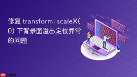 修复 transform: scaleX(0) 下背景图溢出定位异常的问题