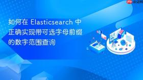 如何在 Elasticsearch 中正确实现带可选字母前缀的数字范围查询
