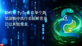 如何让 PyTest 在单个测试函数中执行全部断言并汇总失败信息