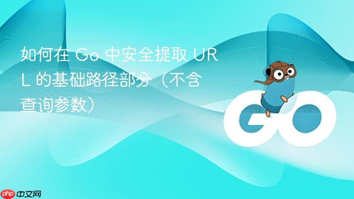 如何在 Go 中安全提取 URL 的基础路径部分(不含查询参数)