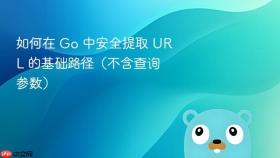 如何在 Go 中安全提取 URL 的基础路径(不含查询参数)