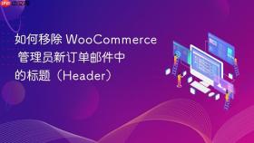 如何移除 WooCommerce 管理员新订单邮件中的标题（Header）
