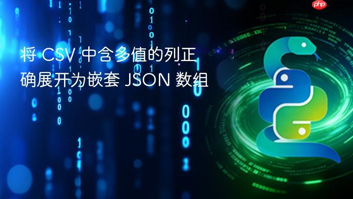 将 CSV 中含多值的列正确展开为嵌套 JSON 数组