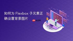 如何为 Flexbox 子元素正确设置背景图片