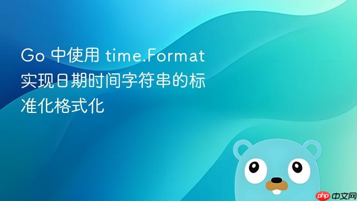 Go 中使用 time.Format 实现日期时间字符串的标准化格式化