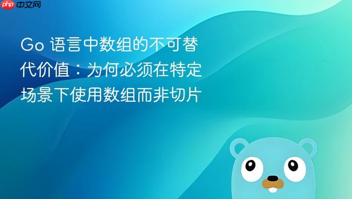 Go 语言中数组的不可替代价值：为何必须在特定场景下使用数组而非切片
