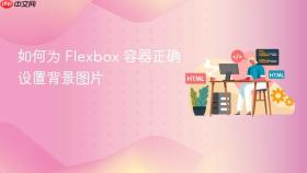 如何为 Flexbox 容器正确设置背景图片