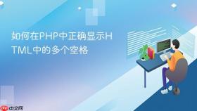 如何在PHP中正确显示HTML中的多个空格
