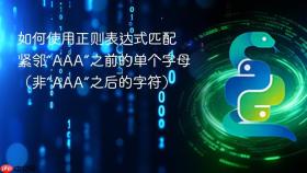 如何使用正则表达式匹配紧邻“AAA”之前的单个字母(非“AAA”之后的字符)