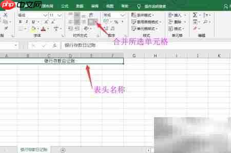 Excel设置银行存款日记账