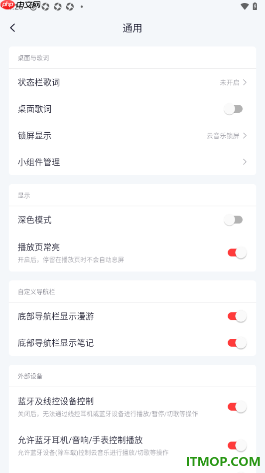 网易云音乐手机版设置播放页常亮显示的方法
