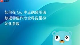 如何在 Go 中正确使用函数返回值作为全局变量初始化参数
