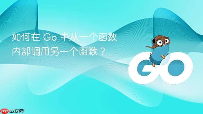如何在 Go 中从一个函数内部调用另一个函数?
