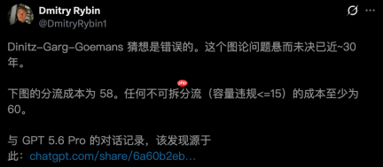 GPT-5.6证伪30年图论猜想，北大校友5天连破6题