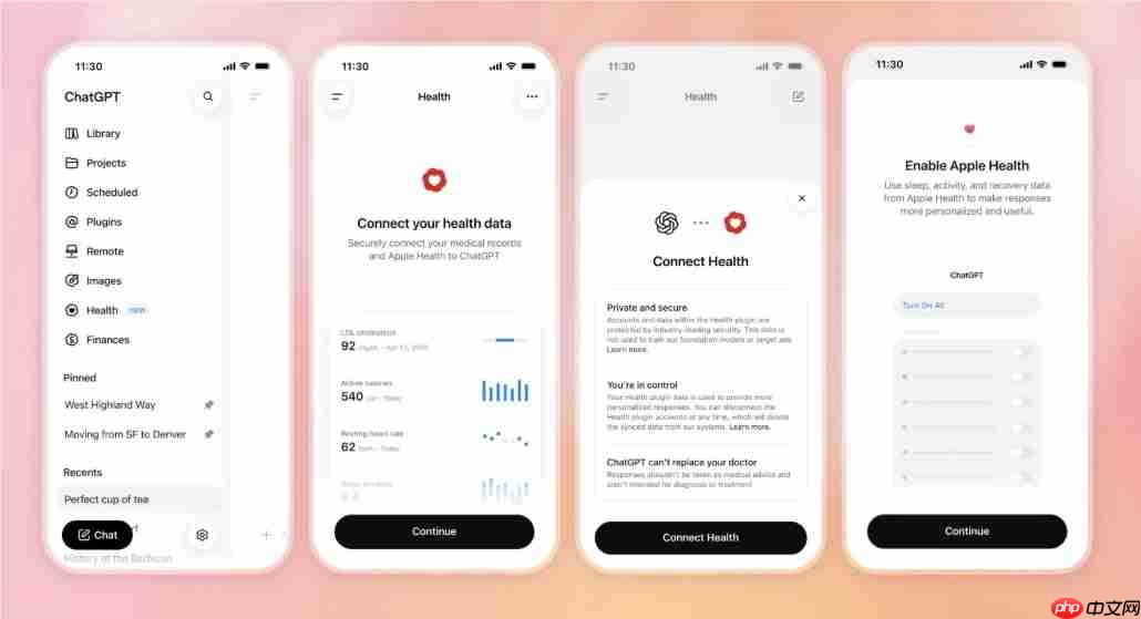 ChatGPT Health 全美敞开:接入 Apple Health 与电子病历,你的体检单它能读懂了