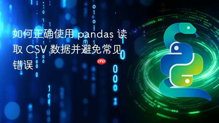 如何正确使用 pandas 读取 CSV 数据并避免常见错误