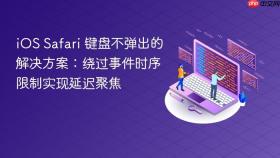 iOS Safari 键盘不弹出的解决方案：绕过事件时序限制实现延迟聚焦
