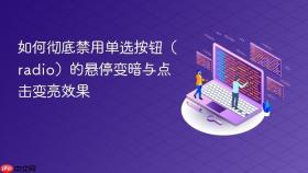 如何彻底禁用单选按钮（radio）的悬停变暗与点击变亮效果

