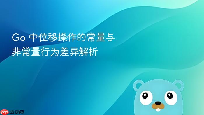 Go 中位移操作的常量与非常量行为差异解析
