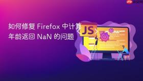 如何修复 Firefox 中计算年龄返回 NaN 的问题