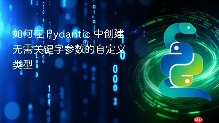 如何在 Pydantic 中创建无需关键字参数的自定义类型