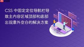 CSS 中固定定位导航栏导致主内容区域顶部和底部出现意外空白的解决方案
