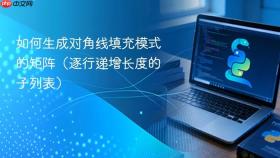 如何生成对角线填充模式的矩阵(逐行递增长度的子列表)