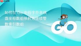 如何在 Go 中将字符串棋盘坐标数组映射为连续整数索引数组