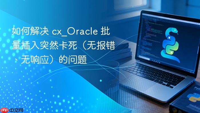 如何解决 cx_Oracle 批量插入突然卡死(无报错、无响应)的问题