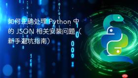 如何正确处理 Python 中的 JSON 相关安装问题(新手避坑指南)