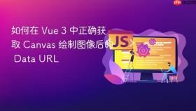 如何在 Vue 3 中正确获取 Canvas 绘制图像后的 Data URL