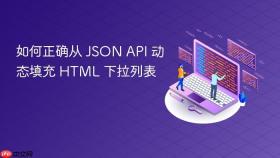 如何正确从 JSON API 动态填充 HTML 下拉列表