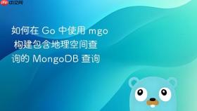 如何在 Go 中使用 mgo 构建包含地理空间查询的 MongoDB 查询
