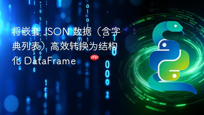 将嵌套 JSON 数据(含字典列表)高效转换为结构化 DataFrame