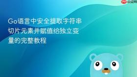 Go语言中安全提取字符串切片元素并赋值给独立变量的完整教程
