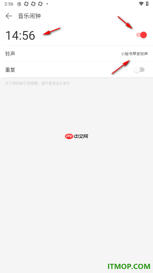 网易云音乐手机版设置允许启用音乐闹钟的方法