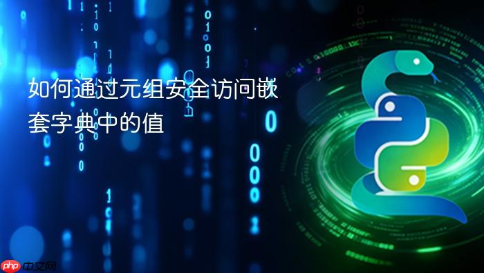 如何通过元组安全访问嵌套字典中的值