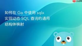如何在 Go 中使用 sqlx 实现动态 SQL 查询的通用结构体映射