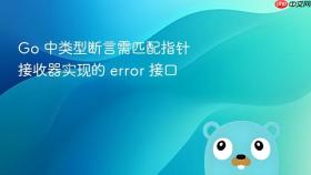 Go 中类型断言需匹配指针接收器实现的 error 接口
