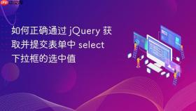 如何正确通过 jQuery 获取并提交表单中 select 下拉框的选中值