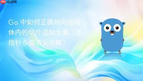 Go 中如何正确地向结构体内的切片追加元素(含指针与值语义详解)