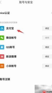 Nice绑定支付宝教程