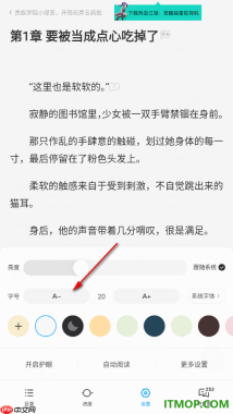 qq阅读手机版设置将阅读页面字号调小一些的方法