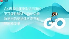 Go语言中值类型返回值的不可变性解析：为什么修改返回的结构体实例不影响原始变量