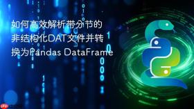 如何高效解析带分节的非结构化DAT文件并转换为Pandas DataFrame