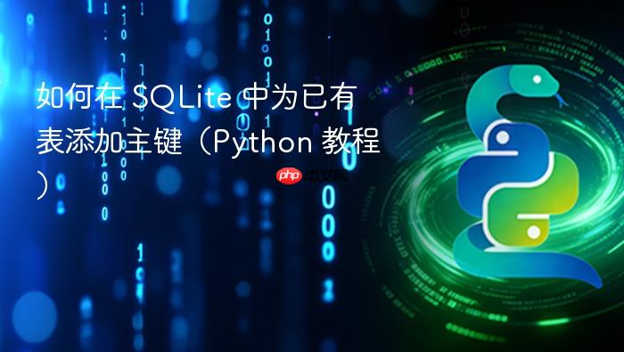 如何在 SQLite 中为已有表添加主键(Python 教程)